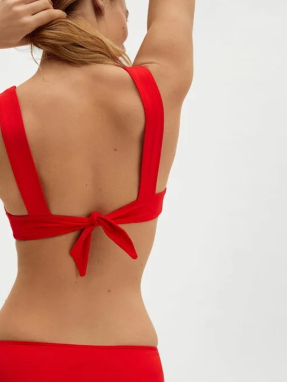 NEW Everlane The Triangle Bikini Top in Red